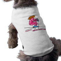 Skiing Woman pet clothing by MindDesignGrafx Skiing Woman pet clothing