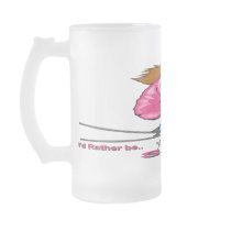 Skiing Woman mugs