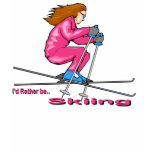Skiing Woman t-shirts