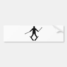skijump icon bumper sticker