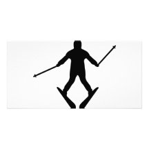 skijump icon photo card template
