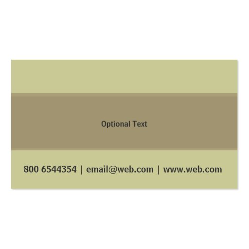 Skilled Trade Contractor Plain Business Card Template (back side)
