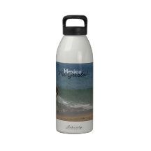 Skimming the Surf; Mexico Souvenir Reusable Water Bottles