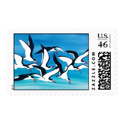 Skimming the Surface Postage by BarbaraBayerArt