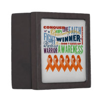 Skin Cancer Awareness Inspirational Words Premium Jewelry Box
