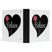 Skin Cancer Believe Heart Binder