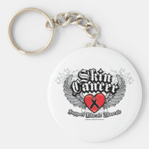 Skin Cancer Biker Wings Key Chain