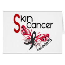 Skin Cancer BUTTERFLY 3.1 cards by awarenessgifts Skin Cancer BUTTERFLY 3.1 cards