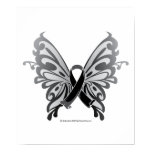 Skin Cancer Butterfly Ribbon Print