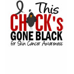 Skin Cancer Chick Gone Black T Shirt