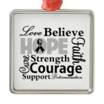 Skin Cancer Collage of Hope Ornament
