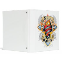 Skin Cancer Cross & Heart binders by fightcancertees Skin Cancer Cross & Heart binders