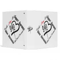 Skin Cancer Faith Hope Love Butterfly Binder