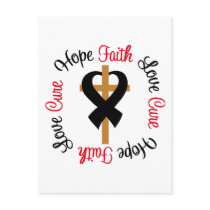 Skin Cancer Faith Hope Love Cross postcards by giftsforawareness Skin Cancer Faith Hope Love Cross postcards