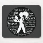 Skin Cancer Fight Like A Girl Collage mousepads
