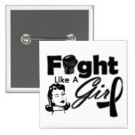 Skin Cancer Fight Like A Girl - Retro Girl buttons