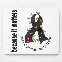 Skin Cancer Flower Ribbon 3 mousepads by awarenessgifts Skin Cancer Flower Ribbon 3 mousepads