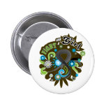 Skin Cancer Groovy Fight Like A Girl buttons