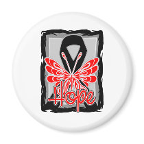 Skin Cancer Hope Butterfly Portrait Magnets