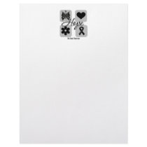 Skin Cancer Hope Love Inspire Awareness Customized Letterhead