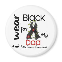 Skin Cancer I Wear Black For My Dad 43 magnets by awarenessgifts Skin Cancer I Wear Black For My Dad 43 magnets