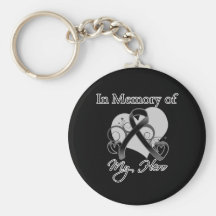 Skin Cancer In Memory of My Hero Key Chains