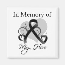Skin Cancer In Memory of My Hero Magnet
