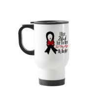 Skin Cancer Ribbon Hero My Daughter mugs