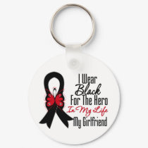 Skin Cancer Ribbon Hero My Girlfriend keychains