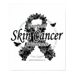 Skin Cancer Ribbon of Butterflies Poster