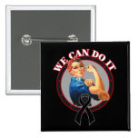 Skin Cancer - Rosie The Riveter - We Can Do It buttons