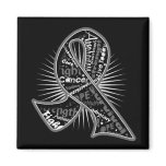 Skin Cancer Slogan Watermark Ribbon Refrigerator Magnet
