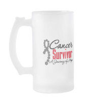 Skin Cancer Survivor Awareness Journey Ribbon mugs