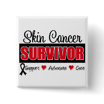 Skin Cancer Survivor Badge Ribbon buttons by shopforawareness Skin Cancer Survivor Badge Ribbon buttons