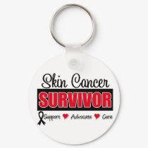 Skin Cancer Survivor Badge Ribbon keychains