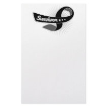 Skin Cancer Survivor Ribbon stationery by giftsforawareness Skin Cancer Survivor Ribbon stationery