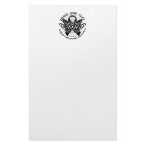 Skin Cancer Tribal Butterfly stationery by fightcancertees Skin Cancer Tribal Butterfly stationery