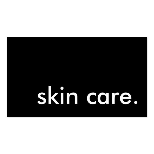 skin care. business card