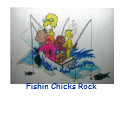 SKIN E.CHIK Fishing Chicks Rock t-shirts