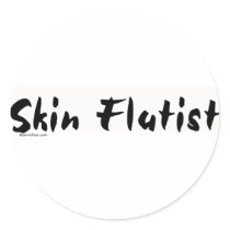 Skin Flutist stickers by bizarretees Skin Flutist stickers