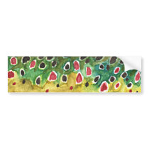 Skin of Brown Trout Fish bumper stickers