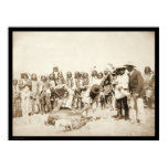Skinning Cattle at Pine Ridge Reservation SD 1887 Print