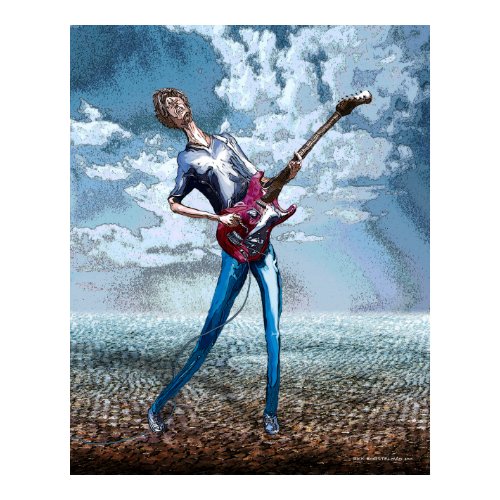 skinnny guitar print