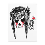 Skinny Bones Girl Skeleton Logo Postcard