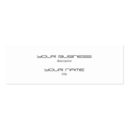 Skinny Business Card Luxury Excutive Pearl (front side)