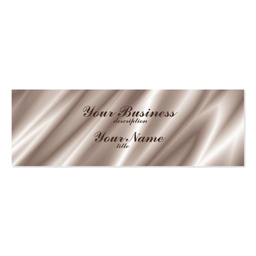 Skinny Business Card Std Paper Silk Champagne (front side)