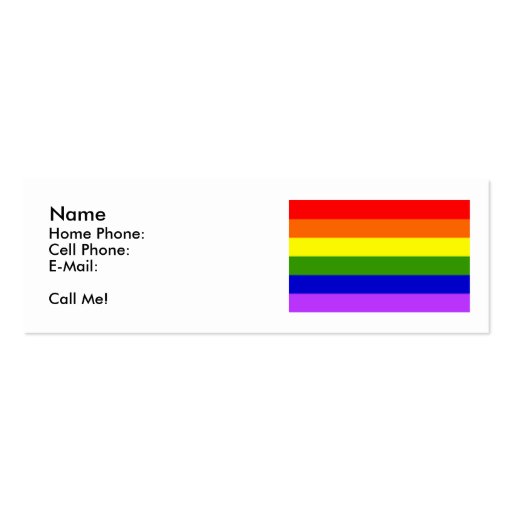Skinny "Call Me" Card Business Cards