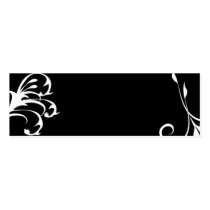 Skinny Card Black & White Business Cards