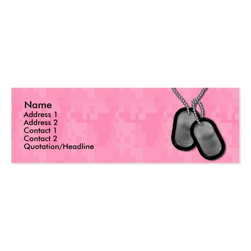 Skinny Card Lady Camo Business Cards