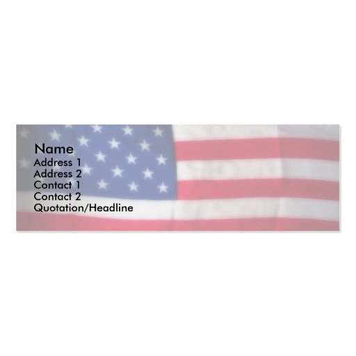 Skinny Card Patriotic Business Card Template (front side)